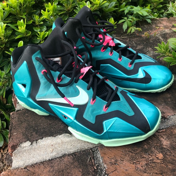 Nike Other - Nike LeBron 11 'South Beach" basketball shoe sz 10